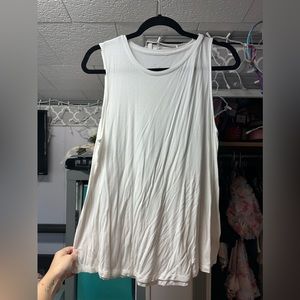 White Flowy Tank